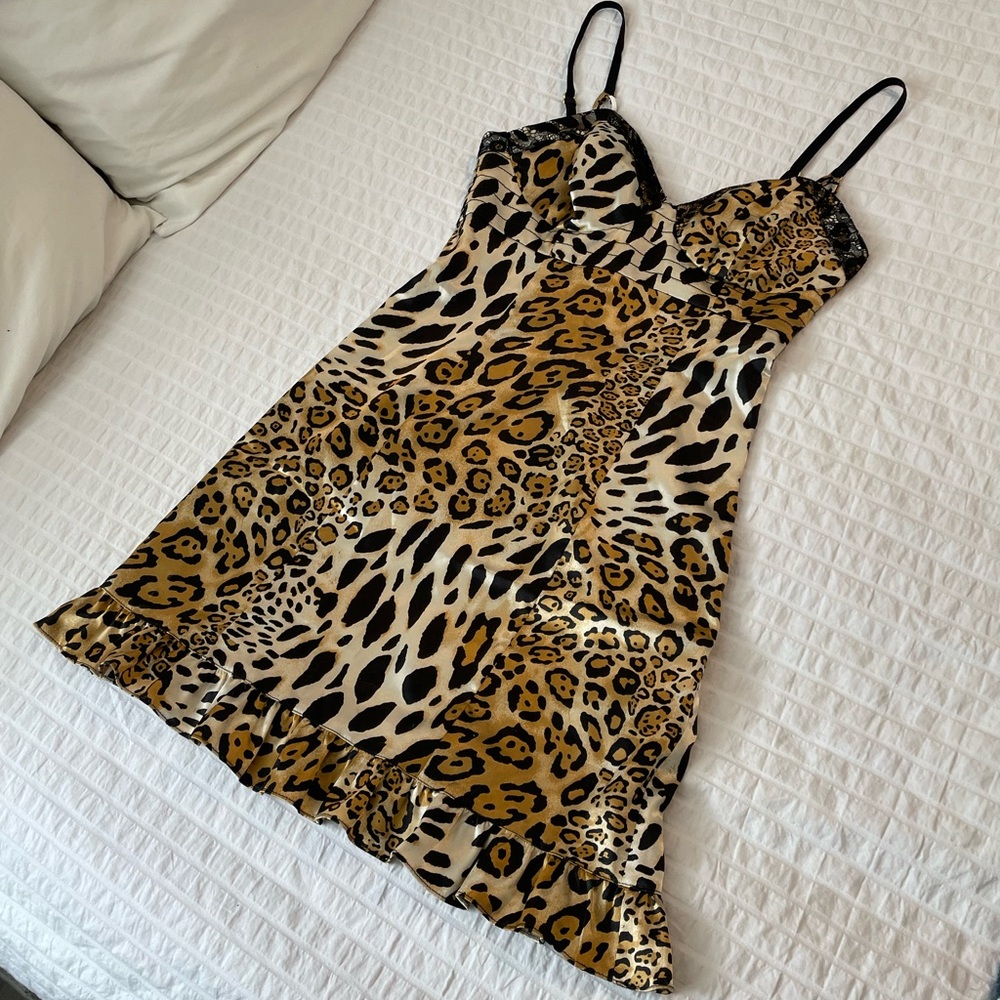 Vintage Guess Leopard Slip Dress